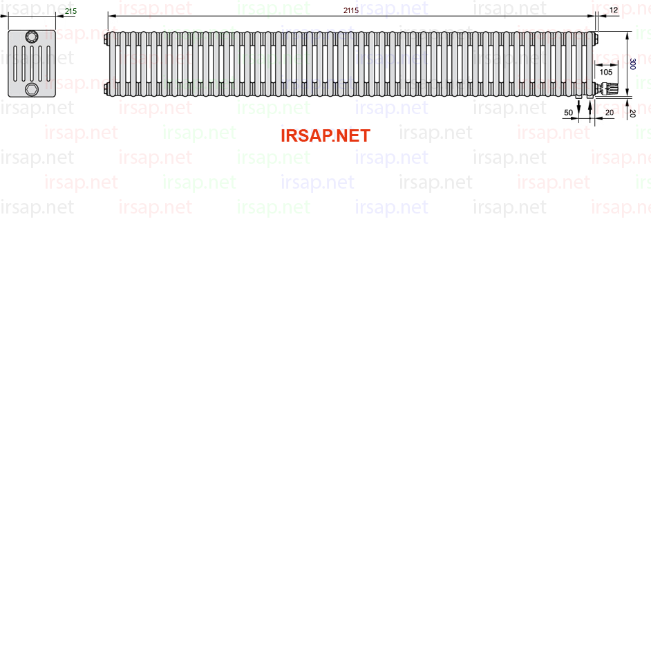 Радиатор IRSAP Tesi 60300/47 T26 CL 01